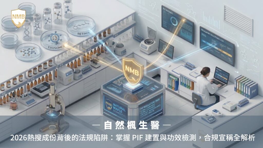 自然楓生醫-2026美妝趨勢外泌體A醇PIF建置合規指南